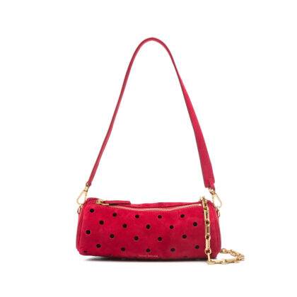 Manu Atelier Mini Cylinder Perforated Shoulder Bag