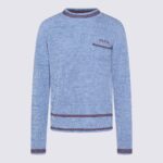 Marni Light Blue Cotton Knitwear