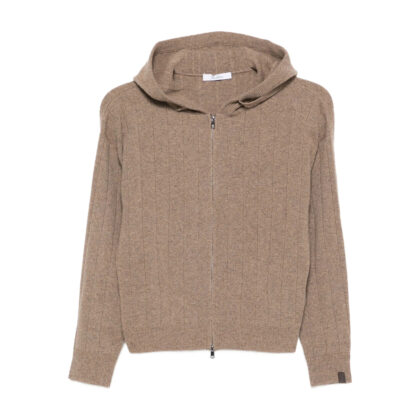 Max Mara Hooded Zip-up Cardigan