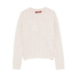Max Mara Studio Embellished Cable-knit Sweater