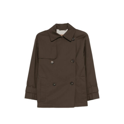 Max Mara The Cube Logo-patch Double-breasted Coat