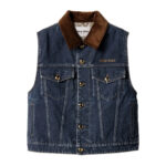 Miu Miu Corduroy-collar Denim Vest