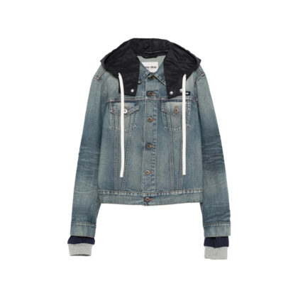 Miu Miu Hooded Denim Jacket