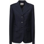 Miu Miu Single-breasted Jacket In Kid Mohair