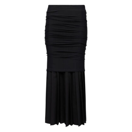 Mm6 Maison Margiela Pleated Draped Midi Skirt