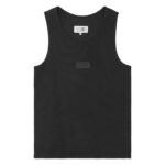 Mm6 Maison Margiela Ribbed Logo-plaque Tank Top