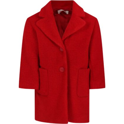 Monnalisa Red Coat For Girl