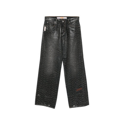 Pdf Leopard Print Denim Jeans