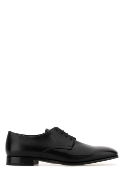 Prada Black Ovine Leather Lace-up Shoes