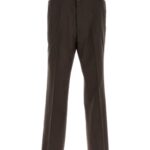 Prada Dark Brown Mohair Blend Wide-leg Pant