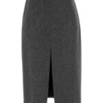 Prada Dark Grey Wool Skirt