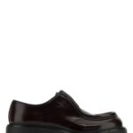 Prada Grape Leather Diapason Lace-up Shoes
