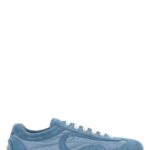 Prada Light Blue Suede And Re-nylon Montecarlo Re-edition 2005 Sneakers