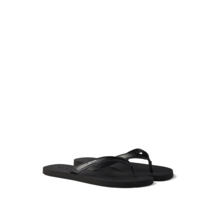 Prada Logo-embossed Leather Flip-flop Sandals