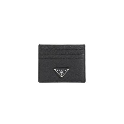 Prada Logo Plaque Open Top Cardholder