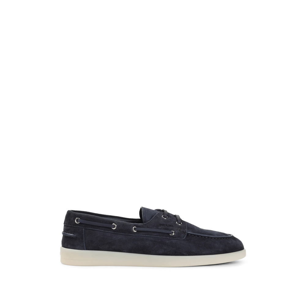 Prada Suede Boat Shoes
