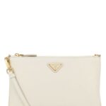 Prada White Leather Crossbody Bag