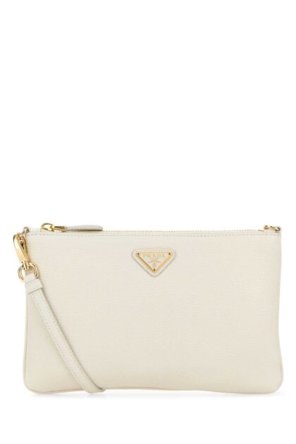 Prada White Leather Crossbody Bag