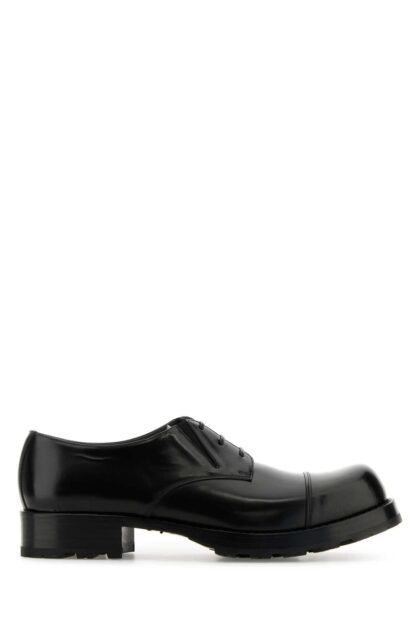 Random Identities Black Leather Lace-up Shoes