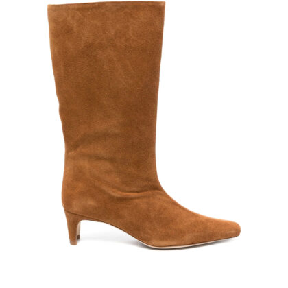 Staud 60mm Wally Suede Leather Pointed-toe Boots
