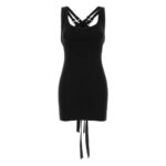 The Attico Crossover-strap Jersey Dress