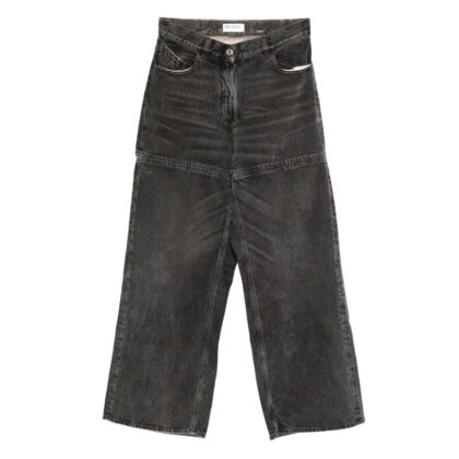 The Attico High-waisted Wide-leg Jeans