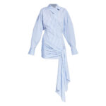 The Attico Striped Knot-detail Mini Dress