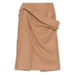 The Garment Draped Layered Midi Skirt
