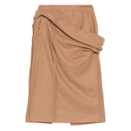 The Garment Draped Layered Midi Skirt