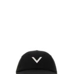 Valentino Garavani Black Stretch Cotton Baseball Cap