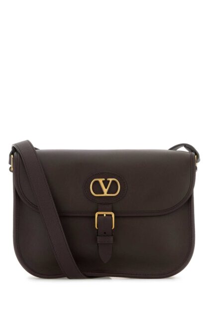 Valentino Garavani Chocolate Leather Antibes Crossbody Bag