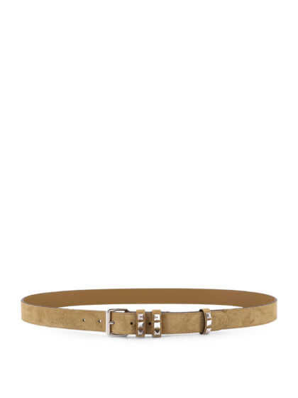 Valentino Garavani Flaneuse Suede Belt With Iconic Studs