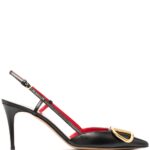 Valentino Garavani Vlogo Signature Leather Slingback Pumps