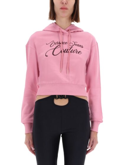 Versace Jeans Couture Cropped Sweatshirt With Logo