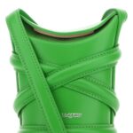 Alexander McQueen Grass Green Leather Mini The Curve Bucket Bag