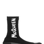 Alexander McQueen Tread Slick Logo Intarsia Boots