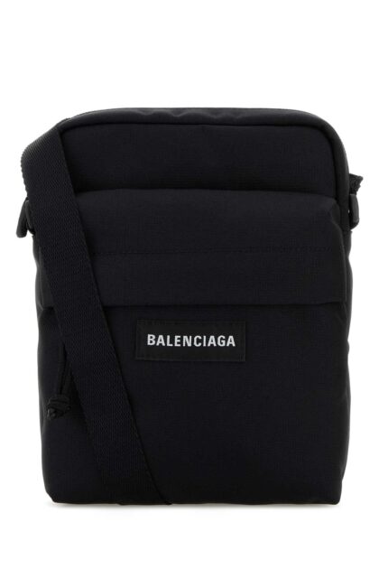 Balenciaga Black Canvas Explorer Crossbody Bag