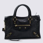 Balenciaga Black Leather City S Top Handle Bag
