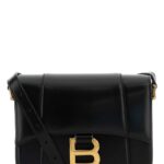 Balenciaga Black Leather Small Hourglass Crossbody Bag