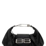 Balenciaga Black Leather Small Pamela Shoulder Bag