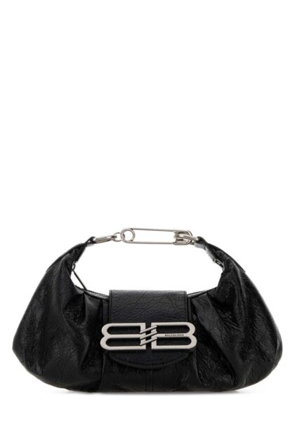 Balenciaga Black Leather Small Pamela Shoulder Bag