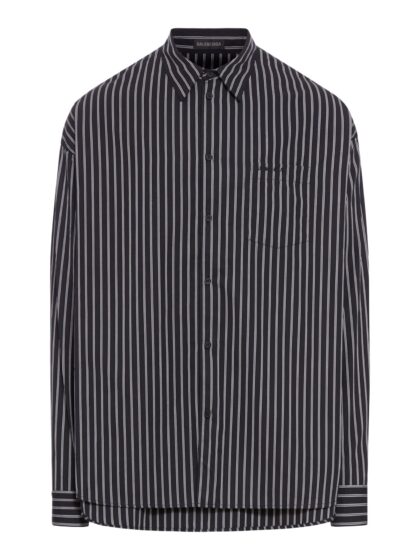 Balenciaga Embroidered Poplin Oversize Shirt