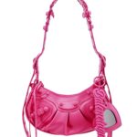 Balenciaga Fuchsia Leather Le Cagole Xs Shoulder Bag