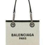 Balenciaga Ivory Canvas S Duty Free Shopping Bag