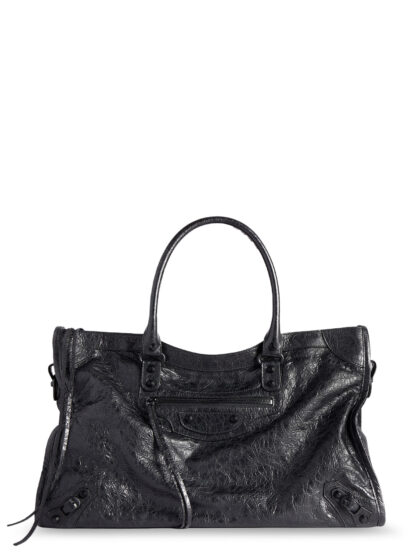 Balenciaga Le City Bag L Leather Shoulder Strap With Metal Details