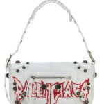 Balenciaga White Leather Le Cagole Xs Diy Metal Crossbody Bag