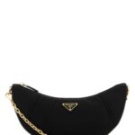 Black Re-nylon Prada Demi-lune Shoulder Bag