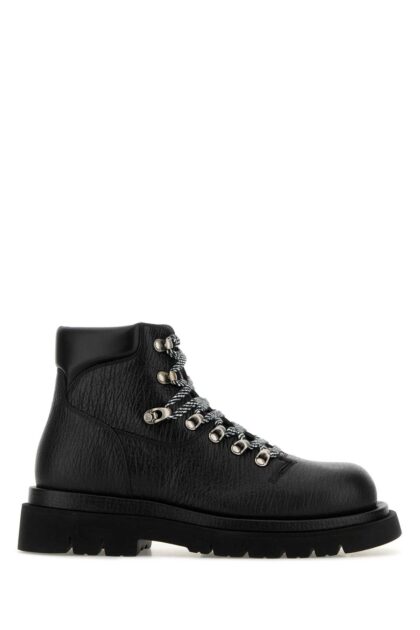 Bottega Veneta Black Leather Shark Ankle Boots