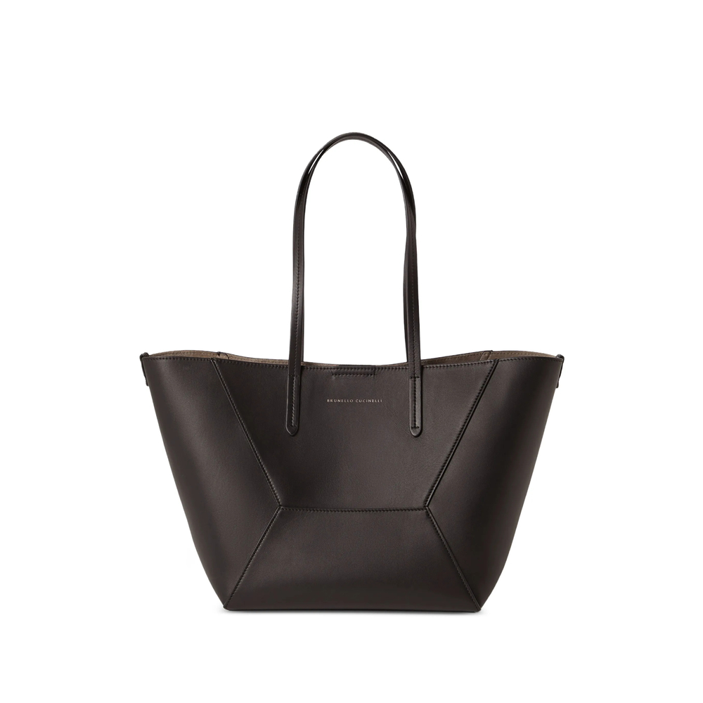 Brunello Cucinelli BC Duo Small Bag In Calfskin With Monili