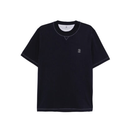 Brunello Cucinelli Embroidered Crew-neck T-shirt